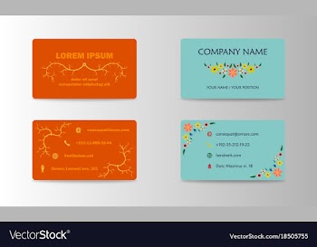 Set of modern business card print templates vector image