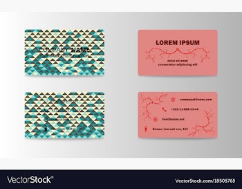 Set of modern business card print templates vector image