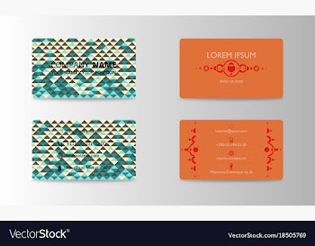 Set of modern business card print templates vector image