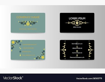 Set of modern business card print templates vector image