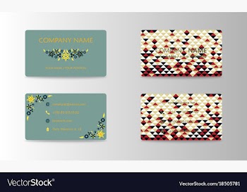 Set of modern business card print templates vector image