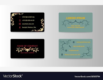 Set of modern business card print templates vector image