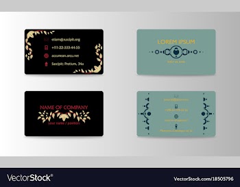 Set of modern business card print templates vector image