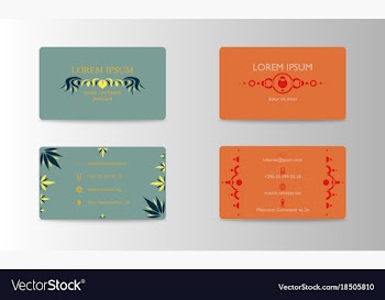 Set of modern business card print templates vector image