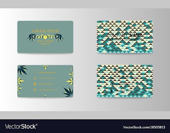 Set of modern business card print templates vector image