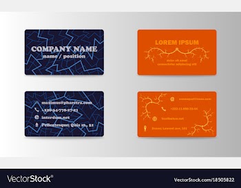 Set of modern business card print templates vector image