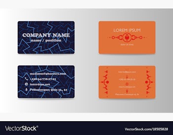 Set of modern business card print templates vector image