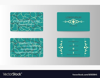 Set of modern business card print templates vector image