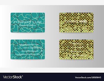 Set of modern business card print templates vector image