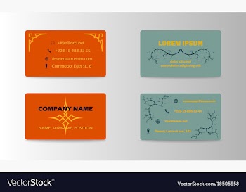 Set of modern business card print templates vector image