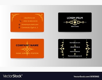 Set of modern business card print templates vector image