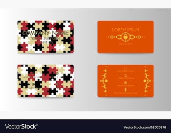 Set of modern business card print templates vector image