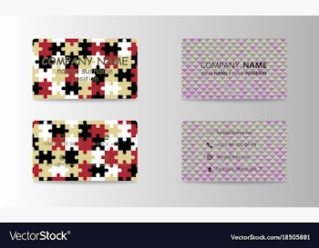 Set of modern business card print templates vector image