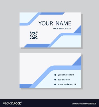 Set of modern creative and clean business card vector image