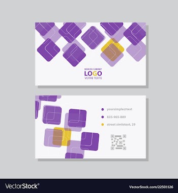 Set of modern creative and clean business card vector image