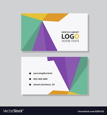 Set of modern creative and clean business card vector image
