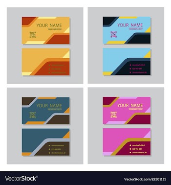 Set of modern creative and clean business card vector image