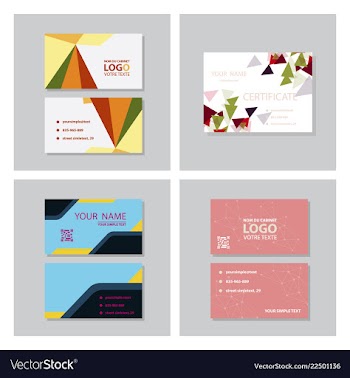 Set of modern creative and clean business card vector image