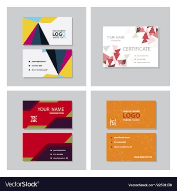 Set of modern creative and clean business card vector image