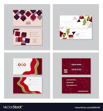Set of modern creative and clean business card vector image