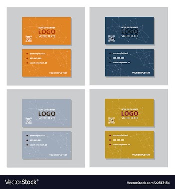 Set of modern creative and clean business card vector image