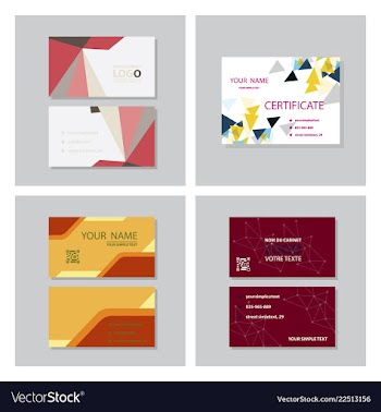 Set of modern creative and clean business card vector image