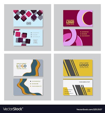 Set of modern creative and clean business card vector image