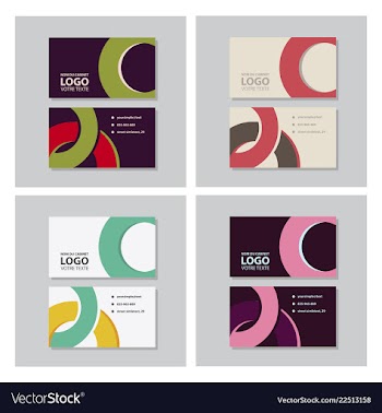 Set of modern creative and clean business card vector image