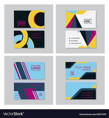 Set of modern creative and clean business card vector image