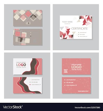 Set of modern creative and clean business card vector image