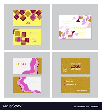 Set of modern creative and clean business card vector image