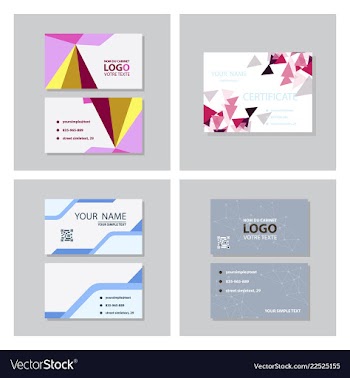 Set of modern creative and clean business card vector image