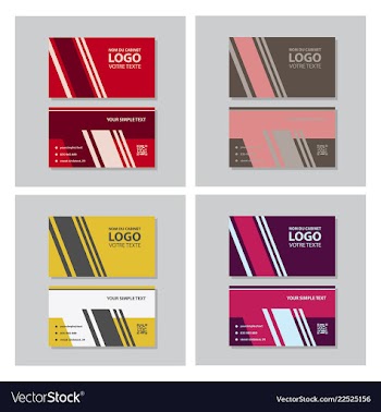 Set of modern creative and clean business card vector image