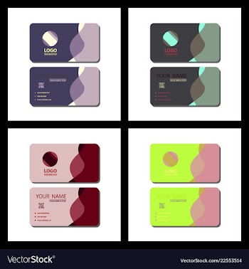 Set of modern creative and clean business card vector image