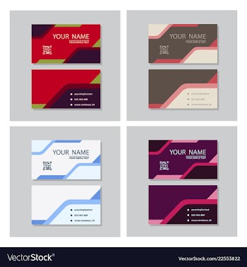 Set of modern creative and clean business card vector image