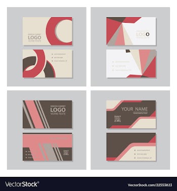Set of modern creative and clean business card vector image
