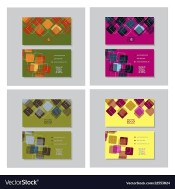 Set of modern creative and clean business card vector image