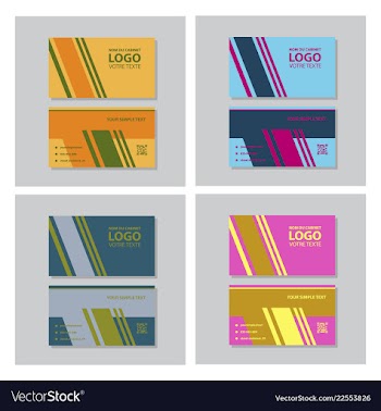 Set of modern creative and clean business card vector image