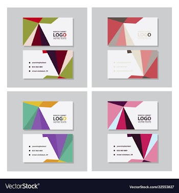 Set of modern creative and clean business card vector image