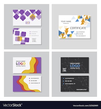 Set of modern creative and clean business card vector image