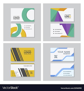 Set of modern creative and clean business card vector image