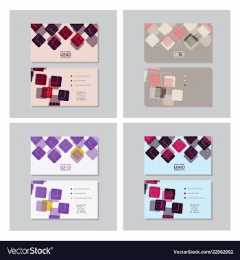 Set of modern creative and clean business card vector image