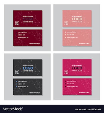 Set of modern creative and clean business card vector image