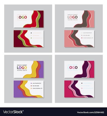 Set of modern creative and clean business card vector image