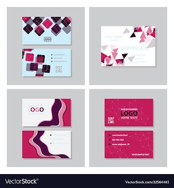 Set of modern creative and clean business card vector image