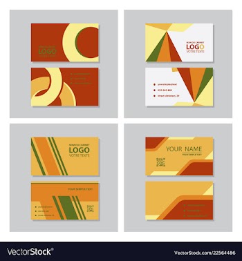 Set of modern creative and clean business card vector image