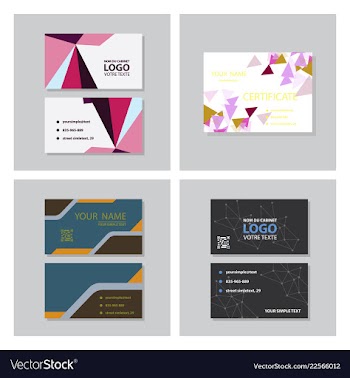 Set of modern creative and clean business card vector image