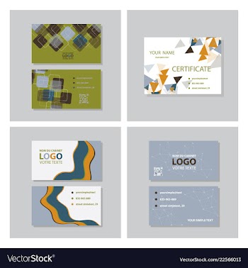 Set of modern creative and clean business card vector image