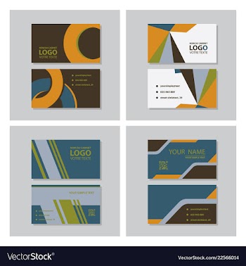 Set of modern creative and clean business card vector image
