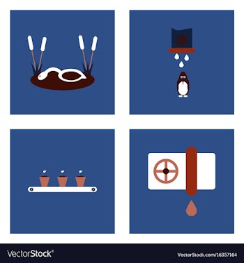 Set of modern eco system icons in flet style vector image